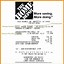 Image result for My Home Depot Cash Receipt