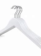 Image result for wood clothes hangers white