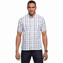 Image result for Van Heusen Mens Never Tuck Short Sleeve Button-Front Shirt, Large, Blue
