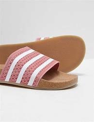 Image result for Pink Adidas Slides with Logo On Top
