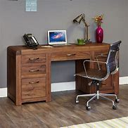 Image result for 9 Boxed Dark Wood Desk