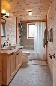 Image result for Rustic Log Cabin Bathrooms