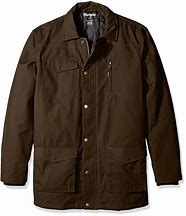 Image result for Men's Barn Coat with Leather Collar