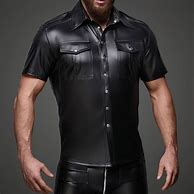 Image result for Leather Vest Gay Shirt