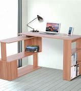 Image result for Corner Desk Natural Wood