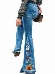 Image result for Flower Jeans for Women