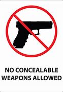 Image result for No Concealed-Weapons Sign