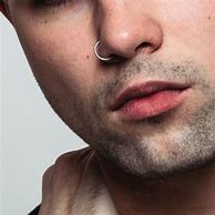 Image result for Nose Piercing Man Stud