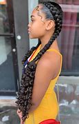 Image result for Two Big Braids with Weave