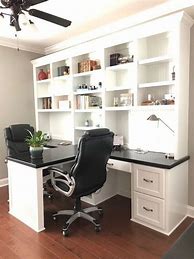 Image result for 2 Desk Home Office Design