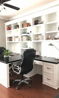Image result for White Home Office Desk with Storage