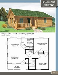 Image result for small cabin kits floor plans