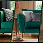 Image result for Dark Green Linen Sofa