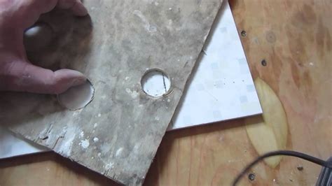 How to drill a hole with a core bit in ceramic tile, porcelain tile  