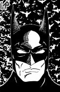 Image result for Batman Head Black and White
