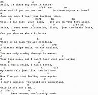 Image result for Comfortably Numb Chords and Lyrics