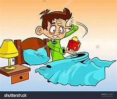 Image result for Wake Up Late Cartoon