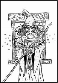 Image result for Wizard Halloween Coloring Pages
