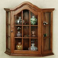 Image result for Small Oak Curio Cabinet