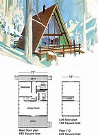 Image result for A Frame Cabin House Plan