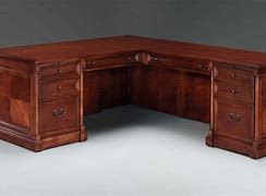 Image result for Solid Wood L-shaped Executive Desk