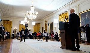 Image result for Biden Press Conference Crowd Shot