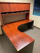 Image result for Light Wood Desk with Hutches
