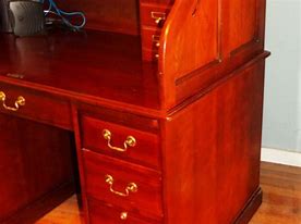 Image result for Cherry Wood Roll Top Desk