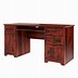 Image result for Rustic Computer Desk with 4 Drawers and Storage Hutch for Home Office