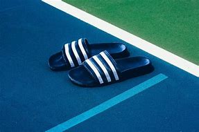 Image result for Adidas Adilette Slides Red White Blue