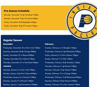 Image result for 2019 2020 Indiana Pacers Schedule Printable