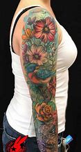 Image result for Flower Arm Tattoos for Girls