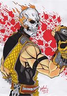 Image result for Scorpion Mortal Kombat Skull Flame