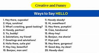 Image result for Funny Ways to Say Hello