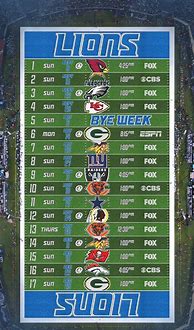 Image result for Detroit Lions Schedule Printable