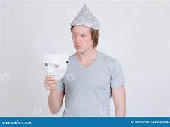 Image result for Wearing a Tin Foil Hat and Face Mask