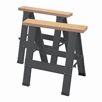 Image result for Central Machinery 30 in Steel Folding Sawhorses, 2000 Lb Capacity, 2 Pack