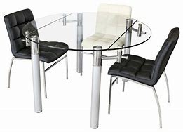 Image result for Round Glass Extendable Dining Table