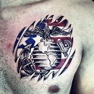 Image result for Marine Flag Tattoo
