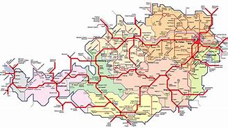 Image result for Austria Railway Map