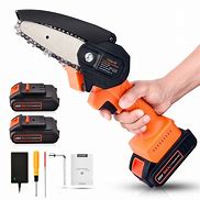 Image result for Mini Wooden Chainsaw Handheld Cordless Electric Protable Chainsaw One-Hand Pruning Shears Chainsaw For Tree Branch Wood Cutting