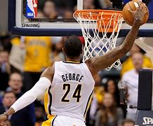 Image result for Paul George Dunk Front View