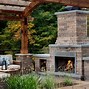 Image result for Outdoor Kitchen Fireplace Design
