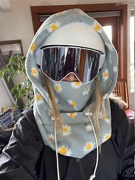 Image result for Snowboard Hoodie Over Helmet