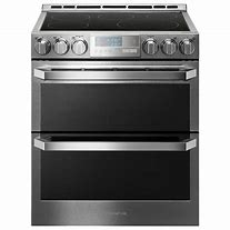 Image result for double oven electric range slide in