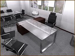 Image result for 80s Style Glass Office Desk