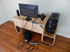 Image result for Long Gaming Computer Desk