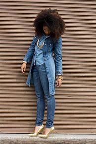 Image result for Black Girls Cute Outfits with Jean Jackets