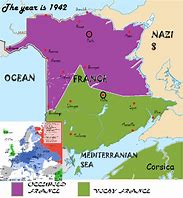 Image result for Vichy France Map WWII