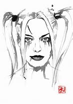 Image result for Harley Quinn Black and White